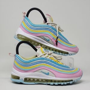 Nike Air Max 97 Multi Pastel Striped BB7898-123 Women's Size 6.5 Pre-owned